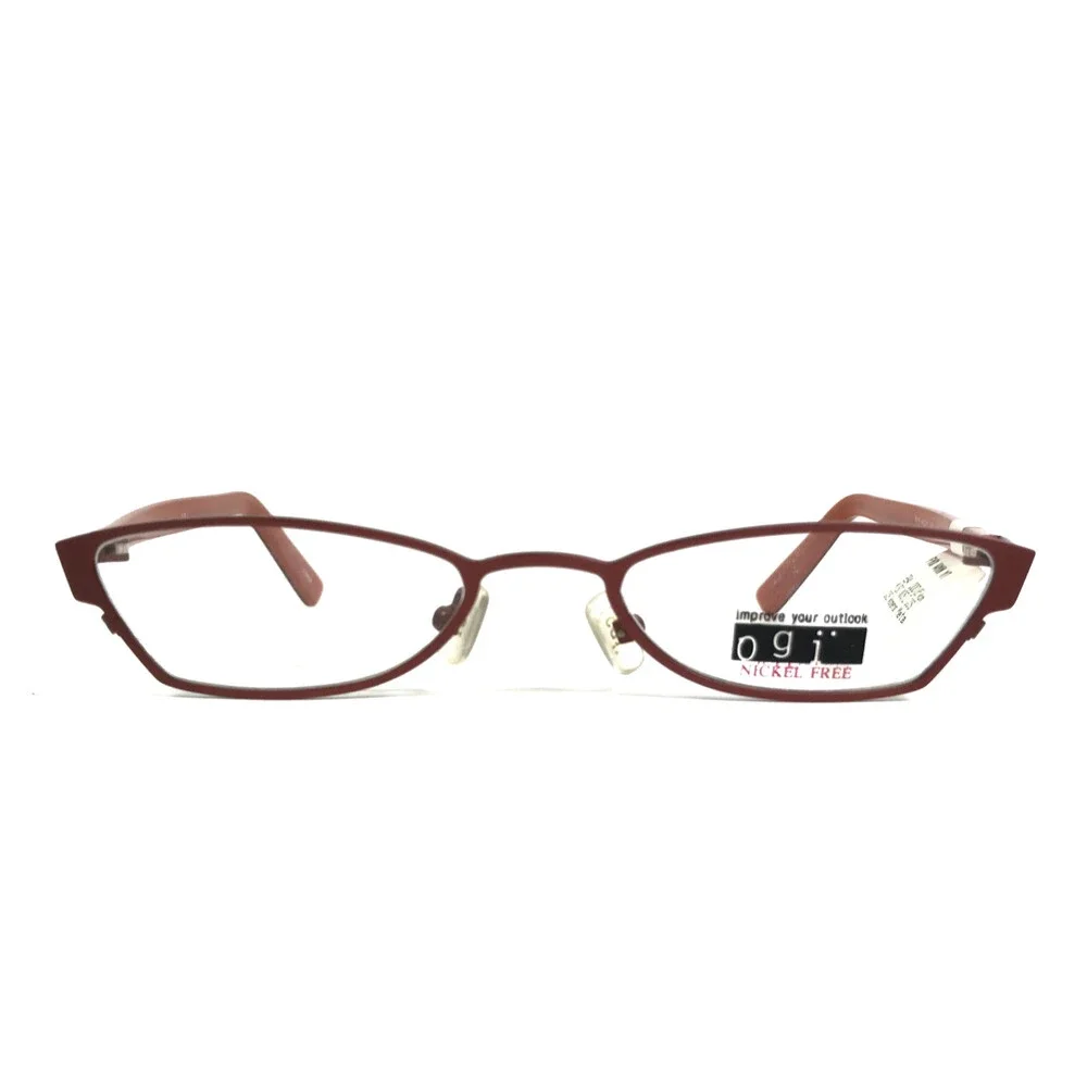 ogi Petite Eyeglasses Frames 9019 COL. 61 Burnt Orange Cat Eye 48-18-135